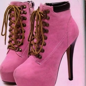 Pink  boots